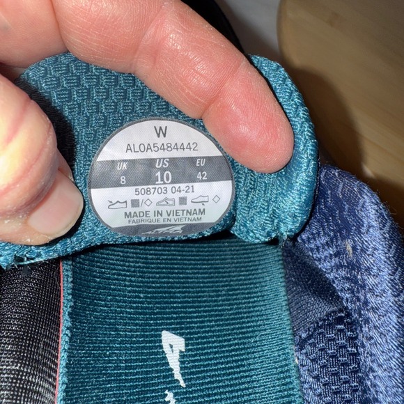 Altra Paradigm 6 Women's Navy Blue Running Shoes Size 10 - Picture 8 of 9